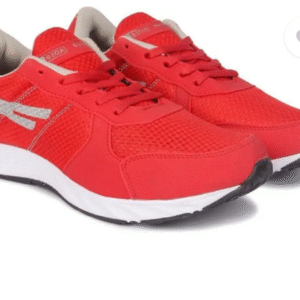 red sports shoes