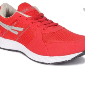 red sports shoes